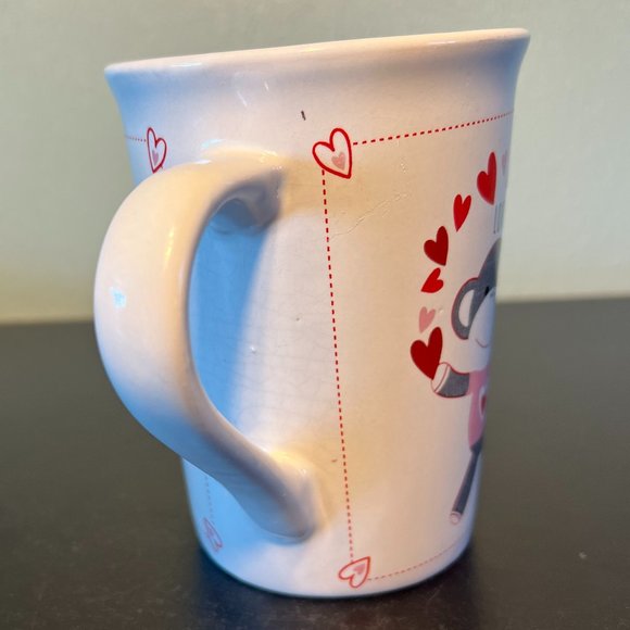 ROYAL NORFOLK Retro Sock Monkey Toy Juggling Hearts Mug  ~  LOVE ~ Hearts - Picture 4 of 7